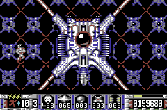 turrican shoot-em-up level on c64